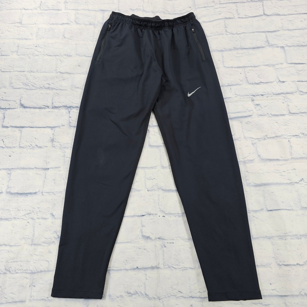 Nike OTC 65 Dri-FIT Running Pants MENS M Black Zip Pockets 905062-010 Joggers